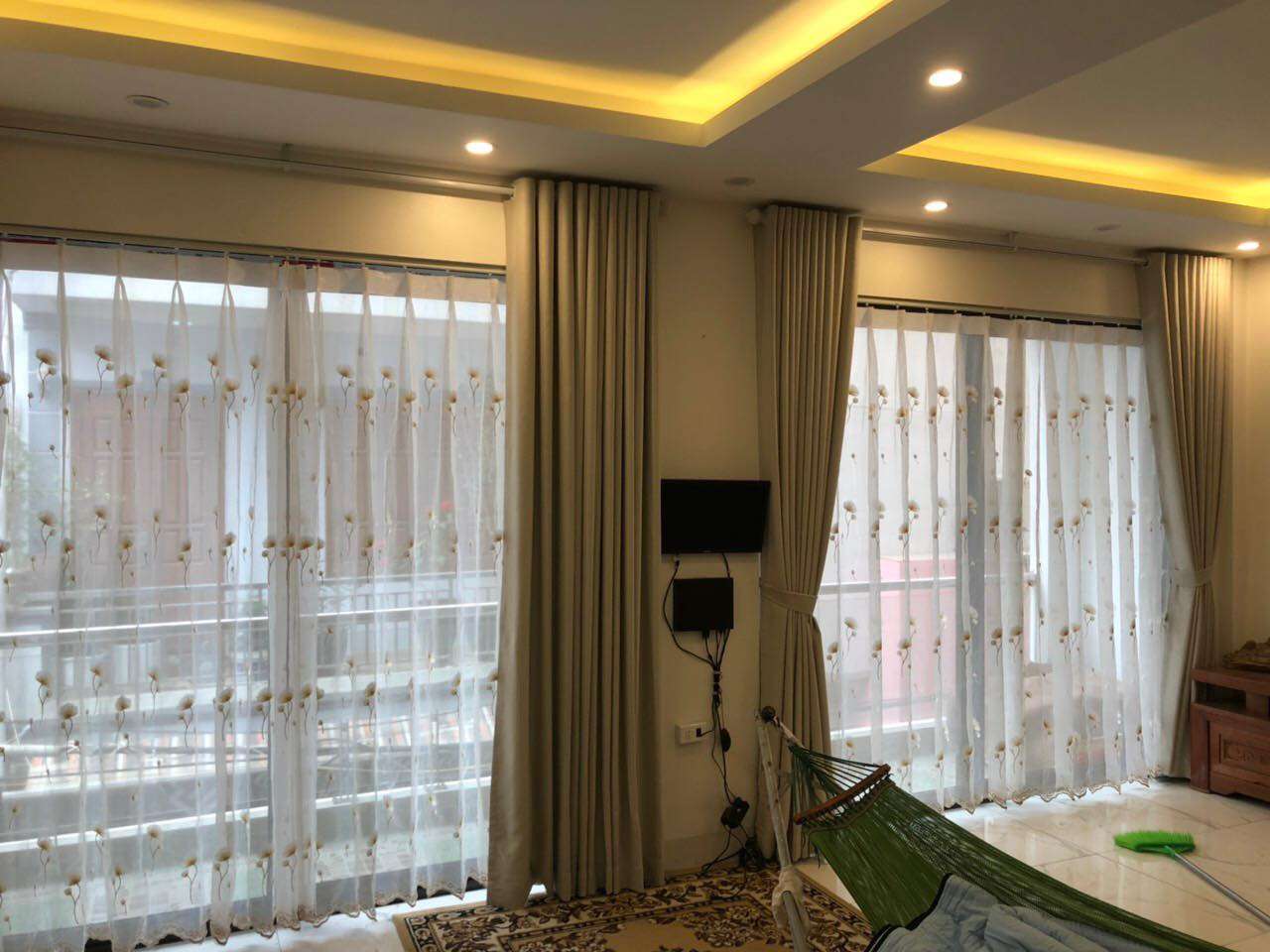 Rèm vải 2 lớp phòng khách tại Yên Nghĩa, Hà Đông