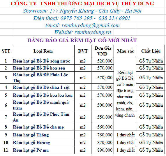 Cung cấp rèm cửa tại phường Phương Liệt, quận Thanh Xuân 0975765295