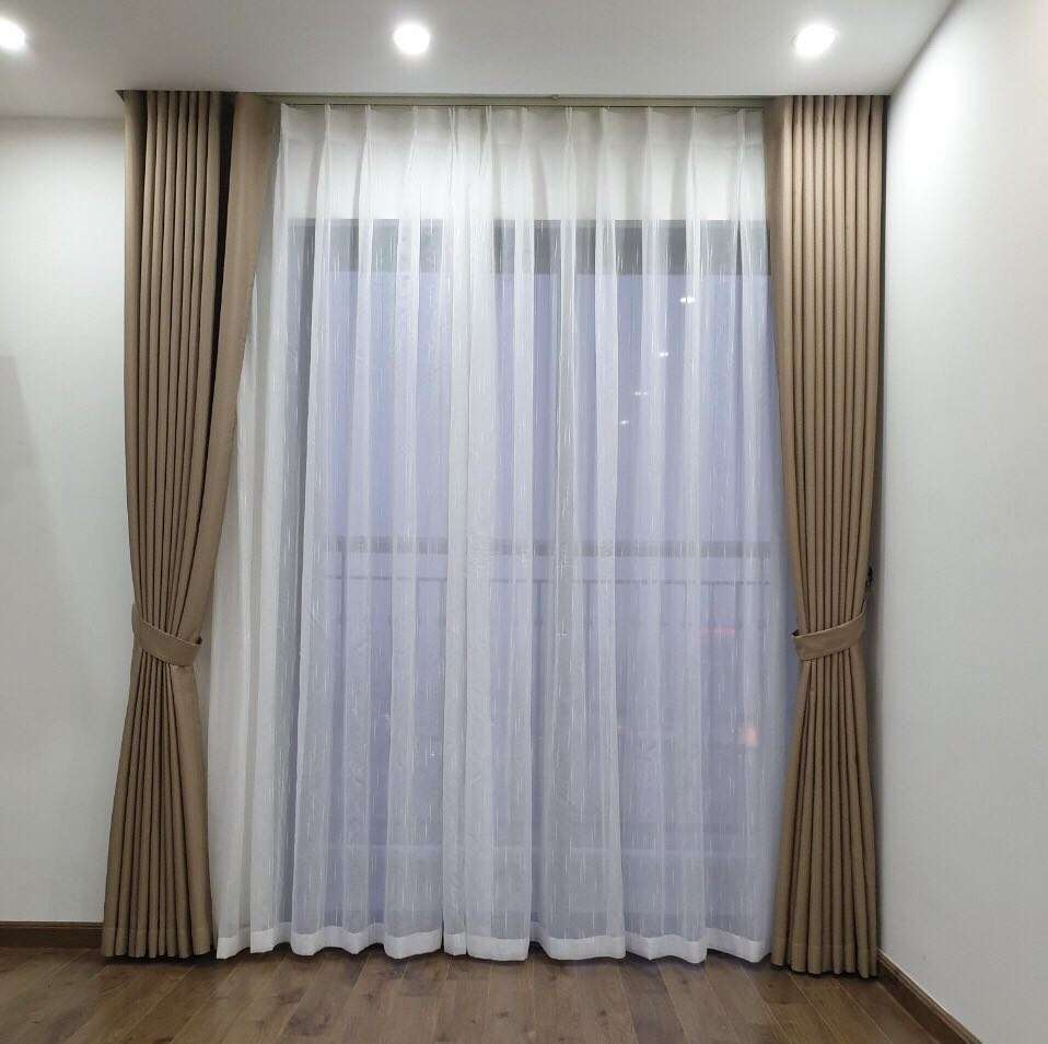 Rèm vải 2 lớp phòng khách tại Yên Nghĩa, Hà Đông