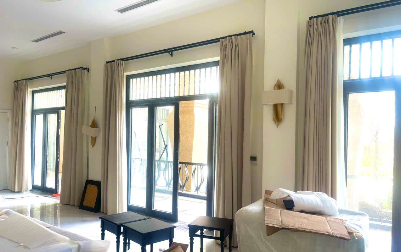 Thi công rèm vải 2 lớp tại biệt thự Phú Thọ