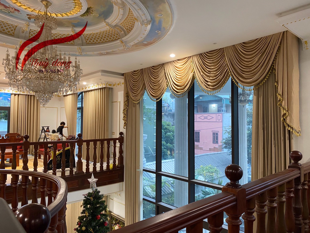 Rèm phòng khách vải Nhật, Hàn biệt thự 0975 765295