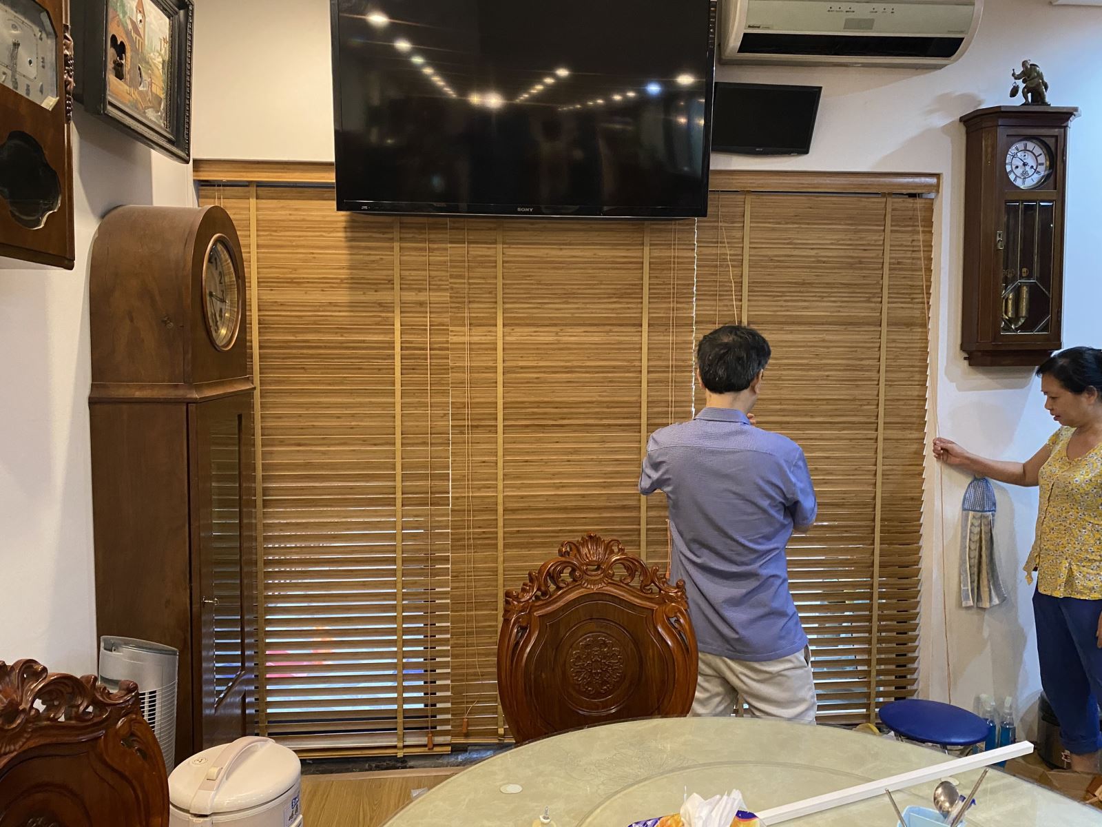 Rèm gỗ phòng khách tại Thanh Oai, Hà Nội 0975765295
