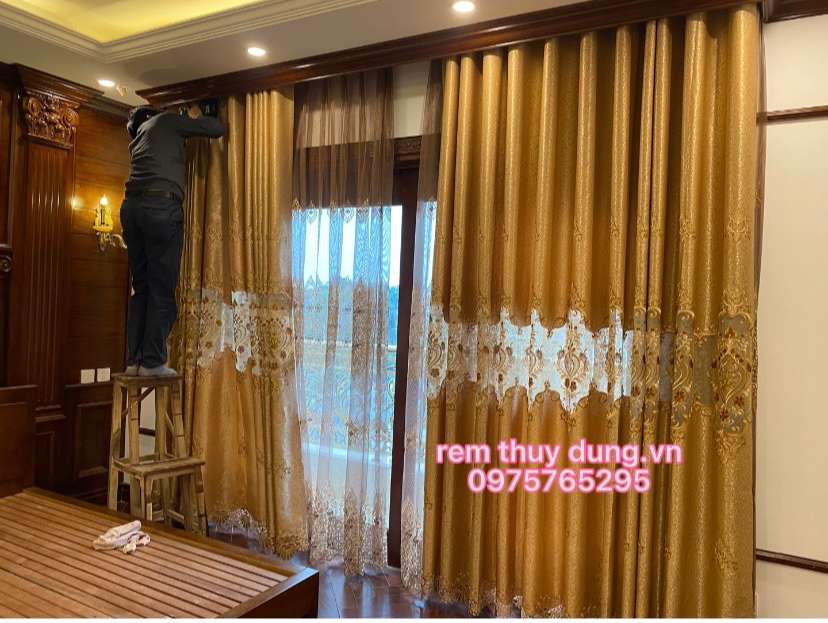 Rèm vải 2 lớp đẹp tại Quan Hoa, Cầu Giấy