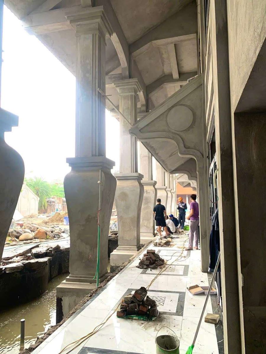 Thi công rèm vải 2 lớp tại biệt thự Phú Thọ