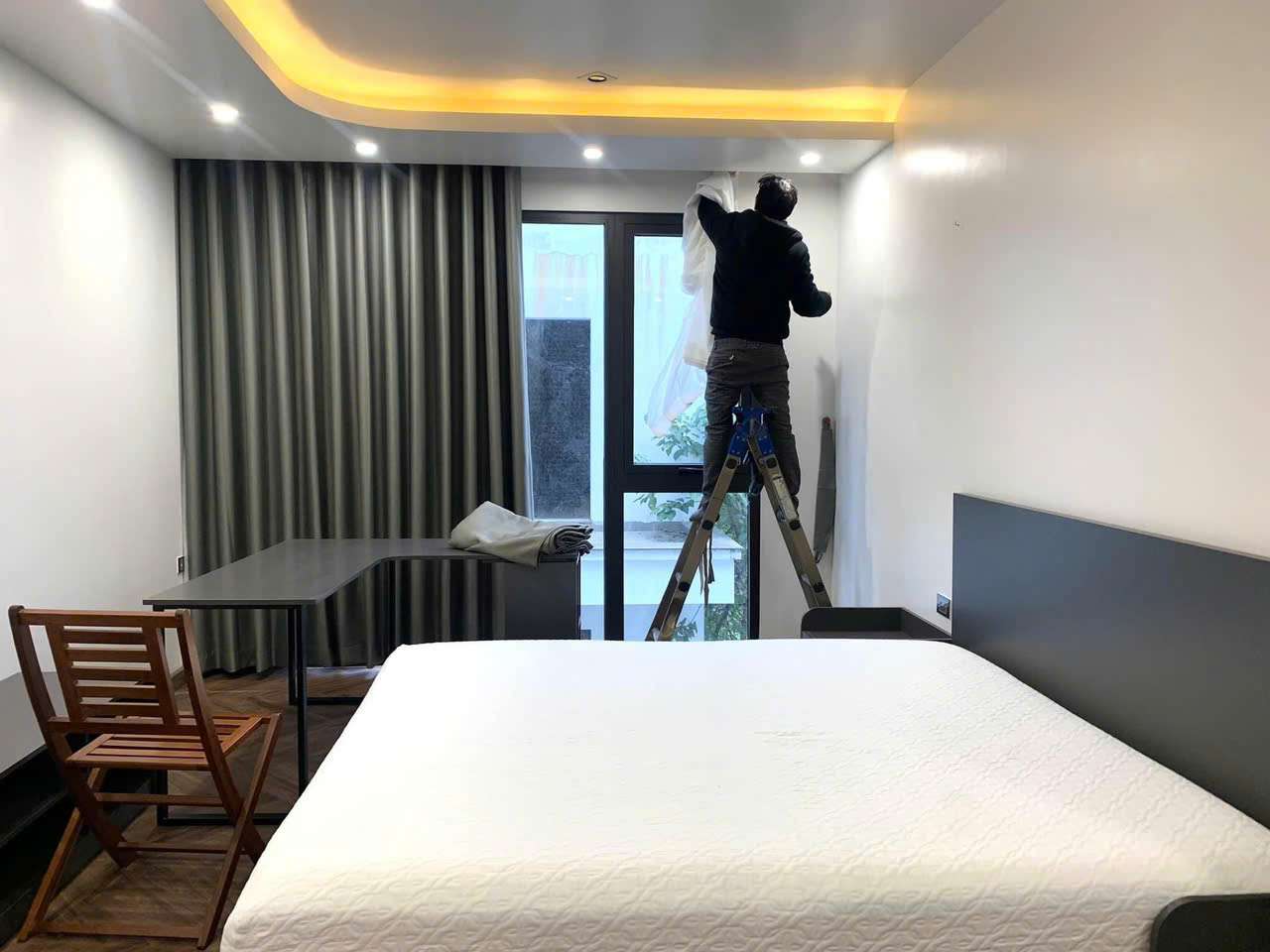 LẮP ĐẶT RÈM VẢI 2 LỚP HÀN TẠI NGOẠI GIAO ĐOÀN 0975765295