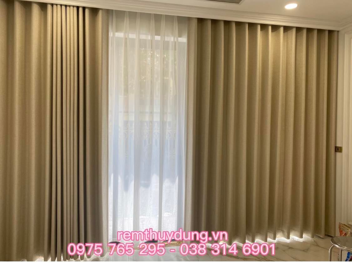 Rèm vải 2 lớp phòng ngủ đẹp tại Thanh Xuân Bắc