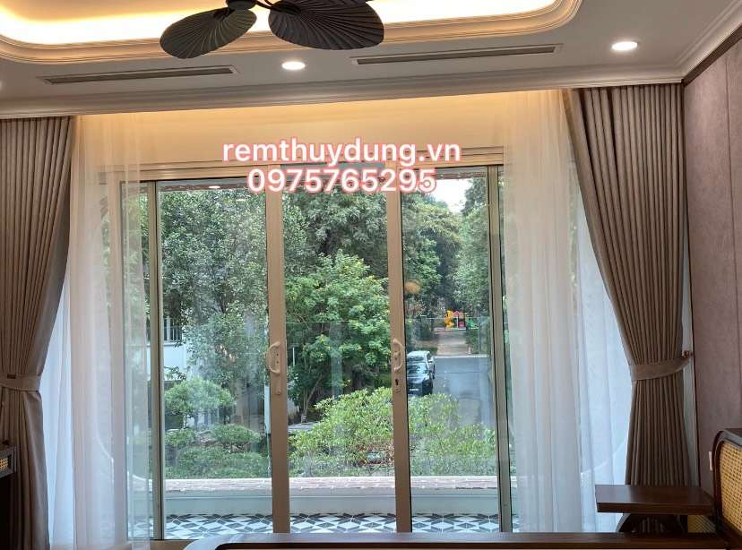 Rèm vải 2 lớp đẹp tại Quan Hoa, Cầu Giấy
