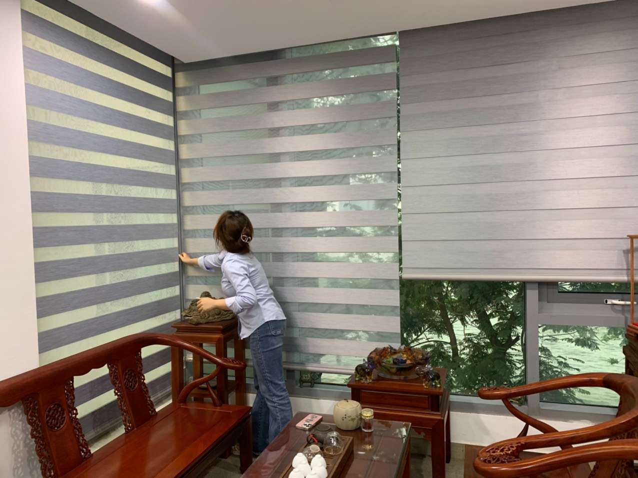 Rèm cầu vồng văn phòng tại Đường Bưởi, Tây Hồ