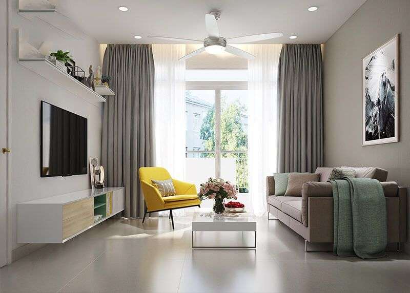 Rèm vải 2 lớp chống nắng tại Thượng Đình, Thanh Xuân