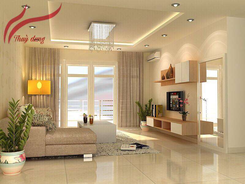 Lắp đặt rèm 2 lớp phòng khách tại Trung Hòa, Cầu Giấy