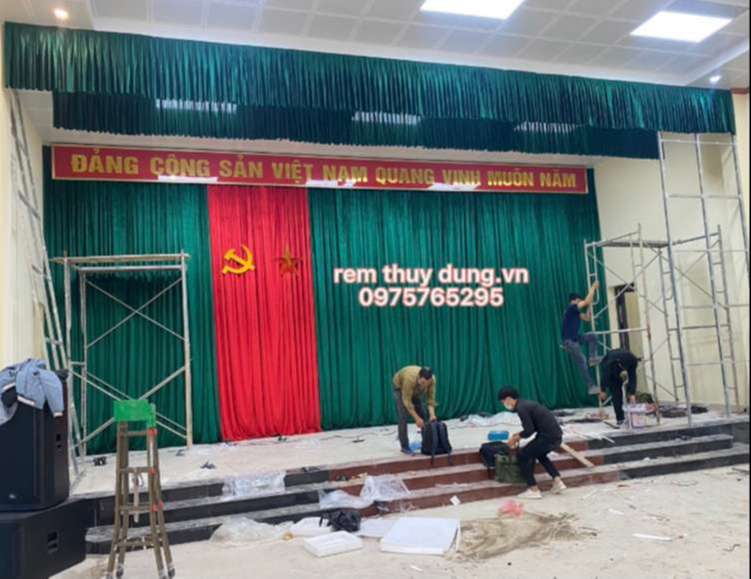 Rèm vải hội trường giá rẻ tại Cầu Giấy, Hà Nội 0975 765 295