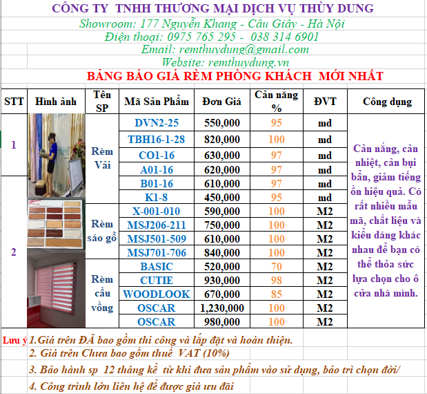 Rèm Cửa Tại Mỹ Đình, Hà Nội - Miễn Phí Lắp Đặt 0975 765 295