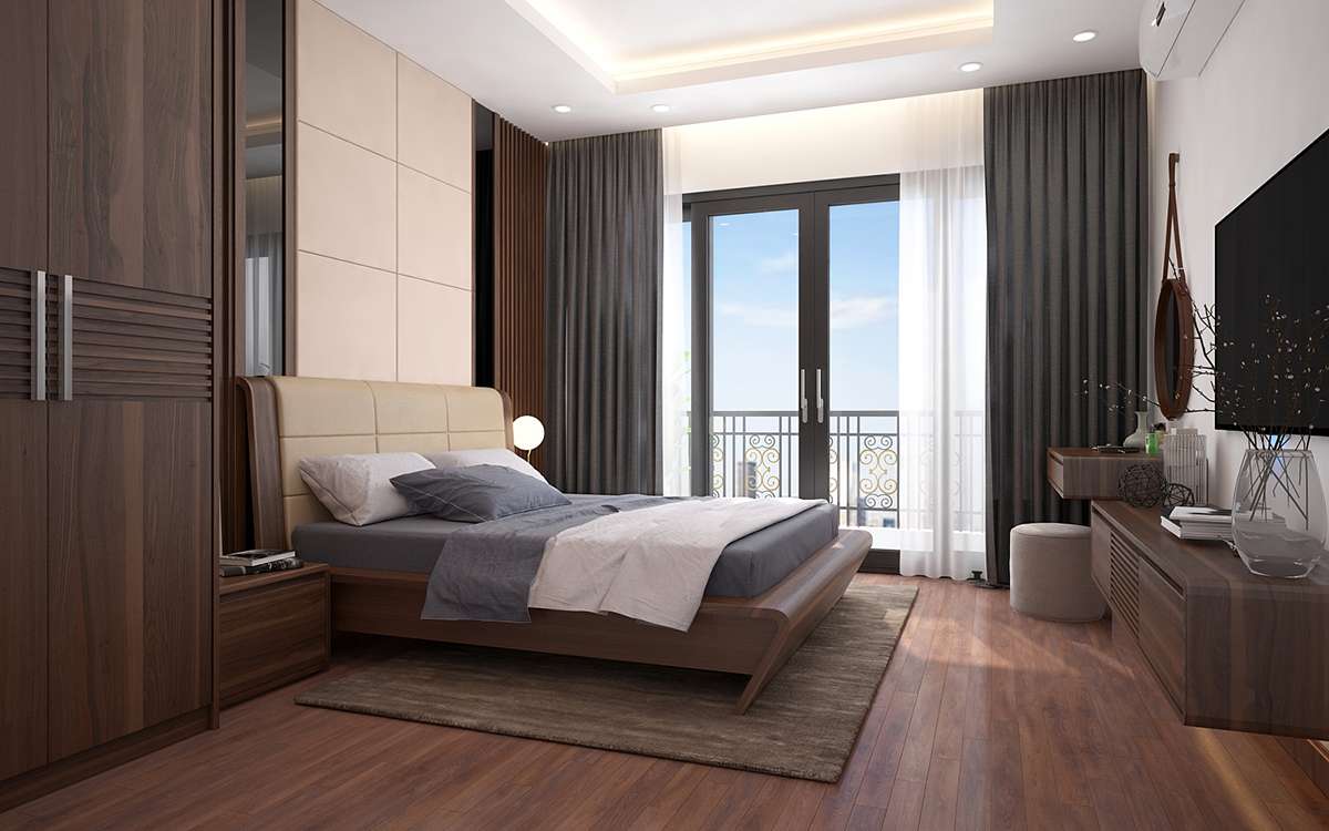 Rèm vải 2 lớp phòng ngủ tại phường Yên Hòa, Cầu Giấy
